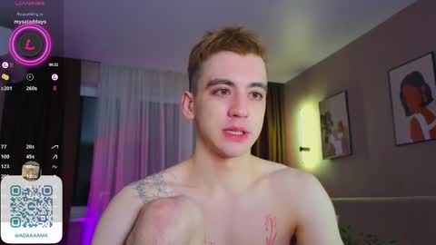 Snapshot of adampolerno chatting on January 2025 09:14:02 PM Hi Im Adam Glad to see u here 3 And its my first day online show from January 2025 09:14:02 PM