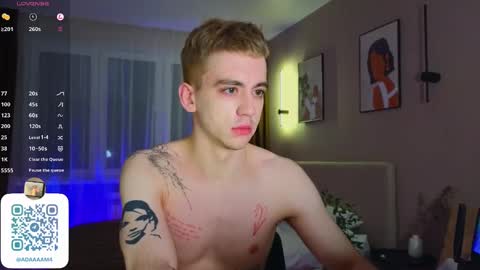 Snapshot of adampolerno chatting on January 2025 09:17:01 PM Hi Im Adam Glad to see u here 3 And its my first day online show from January 2025 09:17:01 PM