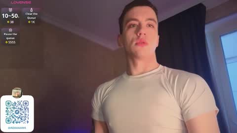 Snapshot of adampolerno chatting on January 2025 09:59:01 AM Hi Im Adam Glad to see u here 3 And its my first day online show from January 2025 09:59:01 AM