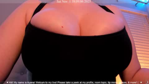 Snapshot of ayanadelatorre chatting on November 2025 01:08:01 AM Ayana Delatorre online show from November 2025 01:08:01 AM