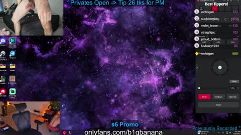 Snapshot of b1gbanana chatting on February 2025 04:51:02 AM b1gbanana online show from February 2025 04:51:02 AM