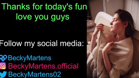 BeckyMartens come join me on    while im offline here  online show from December 2024 08:59:01 AM