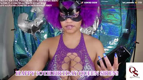 Snapshot of blacksirenqueen chatting on March 2026 01:38:02 PM Queen Siren online show from March 2026 01:38:02 PM