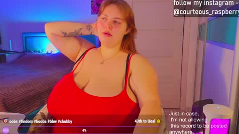 Snapshot of courteous_raspberrrry chatting on January 2025 06:45:01 AM Rose Roys my online show from January 2025 06:45:01 AM