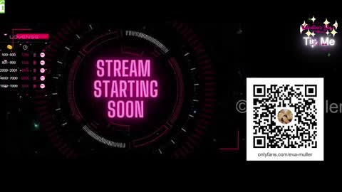 Eva  next show  8pm CEST AMST online show from February 2025 07:44:01 PM