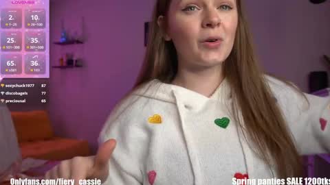 Snapshot of fiery_redhead chatting on May 2026 11:45:02 PM Cassie Ventura online show from May 2026 11:45:02 PM