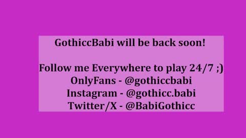 Snapshot of gothicc_babi chatting on December 2024 03:12:01 AM Gothicc Babi online show from December 2024 03:12:01 AM