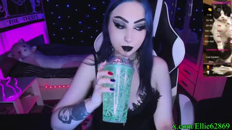 Snapshot of kitty_goth chatting on December 2024 06:00:02 PM Hey Im Ellie if you like me and like my show give me a thumbs up hehe online show from December 2024 06:00:02 PM