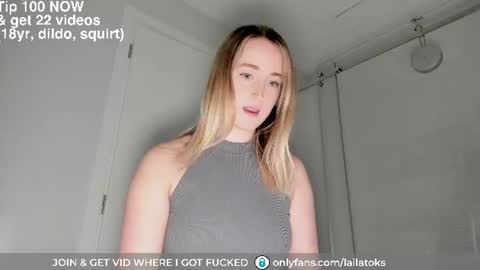 Snapshot of lailatoks chatting on June 2026 01:08:01 AM lailatoks - TIP 100 tks get all my videos 22 VIDEOS SQUIRT PUSSY DILDO online show from June 2026 01:08:01 AM