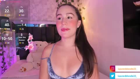 Snapshot of laurenblonde22 chatting on February 2025 08:31:02 PM Lauren Blonde online show from February 2025 08:31:02 PM