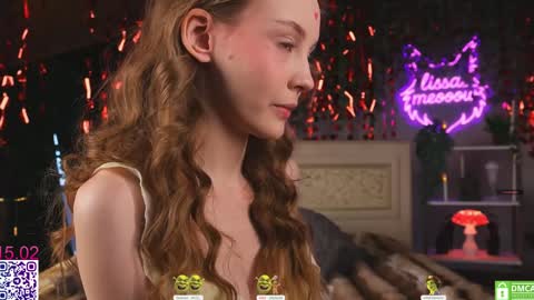 Snapshot of lissa_meooow chatting on February 2026 07:51:01 AM your Liza again. Next stream Dec. 1 at 2 or 3 GMT online show from February 2026 07:51:01 AM