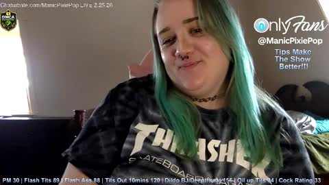 Snapshot of manicpixiepop chatting on February 2026 05:33:01 PM ManicPixiePop online show from February 2026 05:33:01 PM