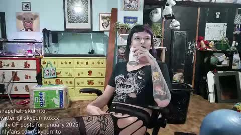 Snapshot of queer_burrito chatting on December 2024 12:20:01 AM Sky Burrito online show from December 2024 12:20:01 AM