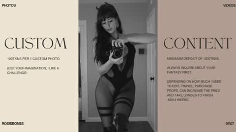 Rosie Bones online show from June 2026 10:34:02 PM
