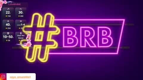 Saya Amaretto  online show from March 2026 06:01:01 PM