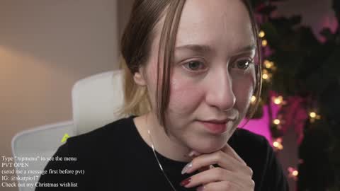 Snapshot of skarpio17 chatting on December 2024 12:34:01 AM Im Scarlett ONLINE 5pm-10pm NYC time online show from December 2024 12:34:01 AM