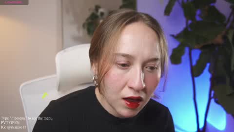 Snapshot of skarpio17 chatting on January 2025 10:23:01 PM Im Scarlett ONLINE 5pm-10pm NYC time online show from January 2025 10:23:01 PM