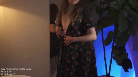 Snapshot of skarpio17 chatting on March 2025 03:45:01 AM Im Scarlett ONLINE 5pm-10pm NYC time online show from March 2025 03:45:01 AM