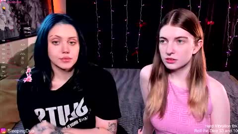 Snapshot of sleepingduo chatting on November 2025 01:13:01 PM Hi We are Iva and Angela Nice to meet u 3 online show from November 2025 01:13:01 PM