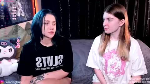 Snapshot of sleepingduo chatting on November 2025 03:45:02 PM Hi We are Iva and Angela Nice to meet u 3 online show from November 2025 03:45:02 PM