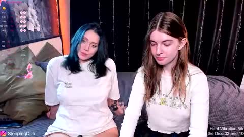 Snapshot of sleepingduo chatting on November 2025 05:12:01 PM Hi We are Iva and Angela Nice to meet u 3 online show from November 2025 05:12:01 PM