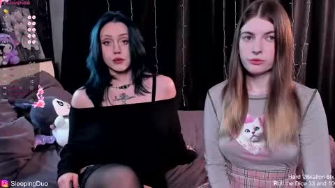 Snapshot of sleepingduo chatting on December 2025 12:03:02 PM Hi We are Iva and Angela Nice to meet u 3 online show from December 2025 12:03:02 PM