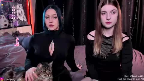 Snapshot of sleepingduo chatting on December 2025 02:48:01 PM Hi We are Iva and Angela Nice to meet u 3 online show from December 2025 02:48:01 PM