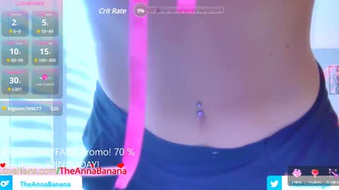 Snapshot of theannabanana chatting on December 2024 06:06:02 PM Anna Banana AKA Ann Angel online show from December 2024 06:06:02 PM