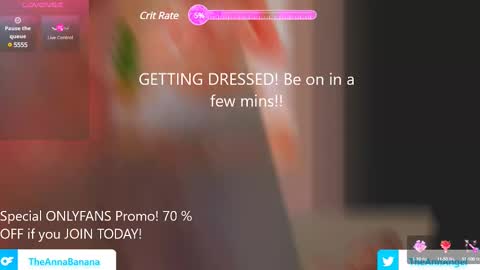 Snapshot of theannabanana chatting on February 2025 02:45:02 AM Anna Banana AKA Ann Angel online show from February 2025 02:45:02 AM