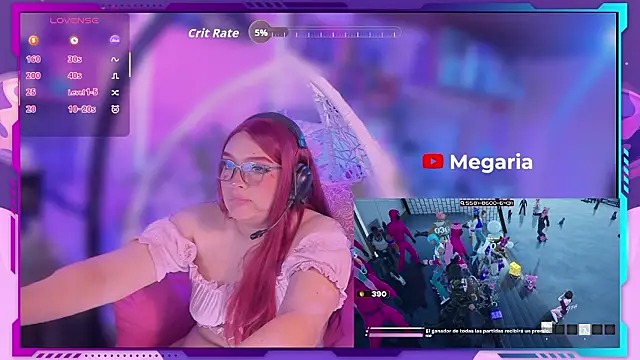 Snapshot of MegariaB chatting on February 2026 07:51:01 AM MegariaB online show from February 2026 07:51:01 AM