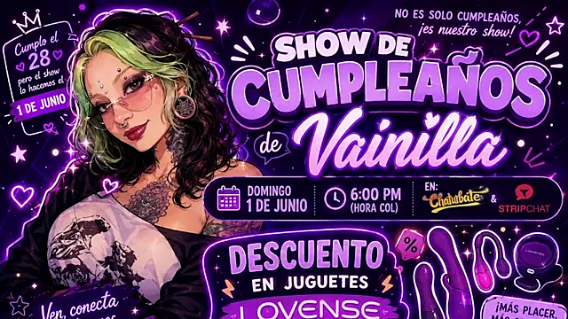 vainilla doll online show from June 2026 12:56:02 AM