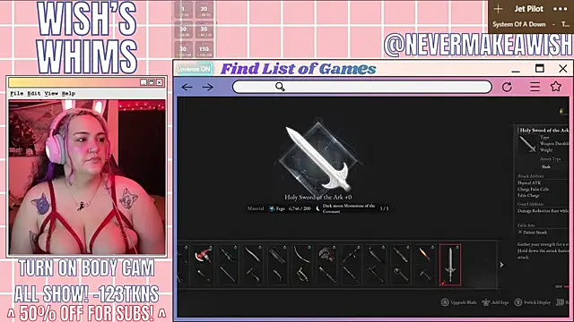 Snapshot of nevermakeawish chatting on May 2026 05:14:02 AM nevermakeawish online show from May 2026 05:14:02 AM