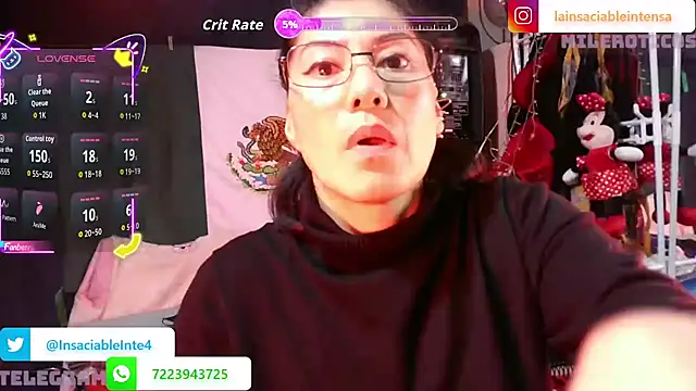 LaInsaciableIntensa online show from May 2026 02:07:01 AM