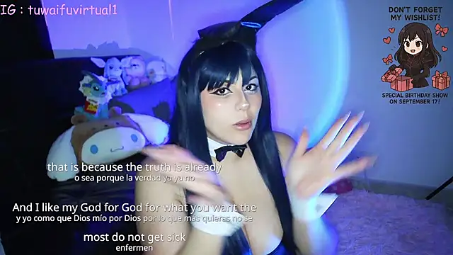 Snapshot of TuWaifuVirtual1 chatting on September 2025 12:55:01 AM TuWaifuVirtual1 online show from September 2025 12:55:01 AM